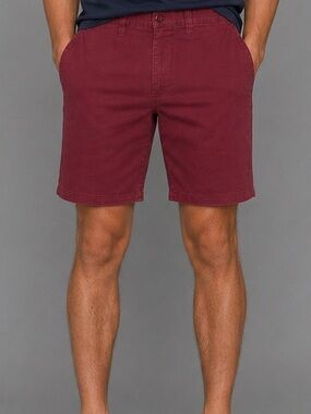 Rugby University Burgundy Chino Shorts Men’s 32W Casual Stretch